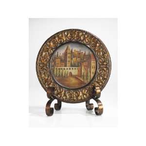 Cbk 43647 Tuscan Stamped Charger With Stand   Set Of 2  