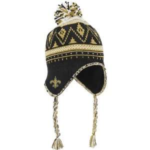   Saints Braided Knit Hat with Pom One Size Fits All