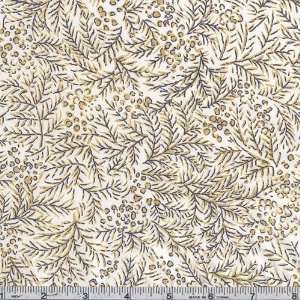  44 Wide Silk Blend Crepe de Chine Palm Tree Print White 