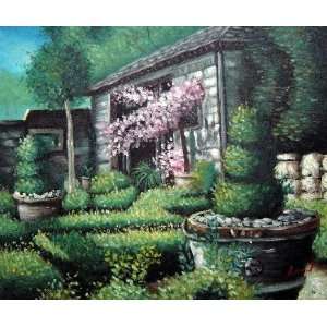  Joyful Backyard Garden Oil Painting 20 x 24 inches