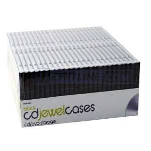    Merax 50pk CD/DVD Standard Jewel Case w/Black Tray: Electronics