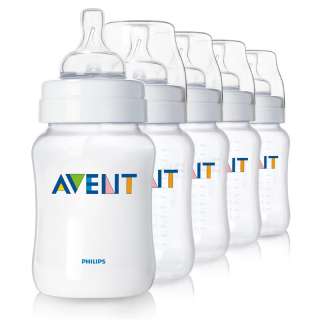 Philips AVENT 5 Pack BPA Free Classic Polypropylene Bottles, 9 Ounce 