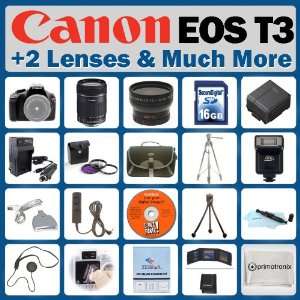  Canon EOS T3 12.2 MP CMOS Digital SLR Camera Canon EF S 18 
