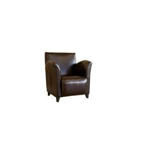  Wholesale Interiors Full Leather Flaired Arm Club Chair 