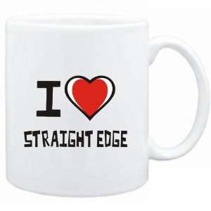 Mug White I love Straight Edge  Music 