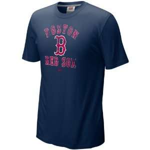  Boston Red Sox Slidepiece T Shirt (Navy) Sports 