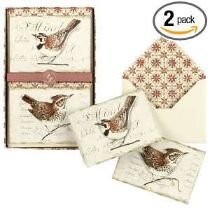  CR Gibson Avian Duet Natural Wonders Note Cards (Pack of 2 