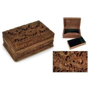 Walnut wood box, Forest Animals 