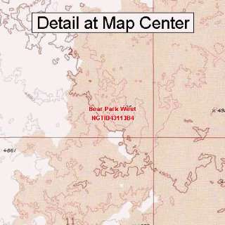   Topographic Quadrangle Map   Bear Park West, Idaho (Folded/Waterproof