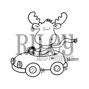  Riley And Company Cling Rubber Stamp Car Riley; 2 Items 