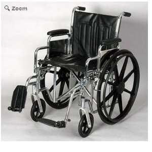  16“ Wheelchair Detachable Arms/Swingaway Footrest 