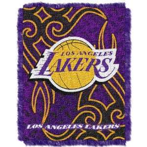  Los Angeles Lakers Jacquard Woven Throw Blanket Sports 
