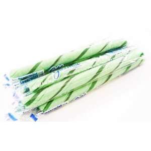 Green Spearmint Old Fashioned Hard Candy Sticks 10 Count 