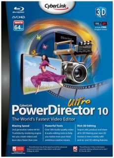   PowerDirector 10 Ultra Video Editing Power Director for Windows PC NEW