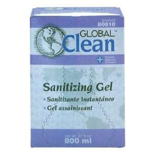 Hospeco Global Clean 80810 Clear Hand Sanitizing Gel, 800 mL (Case of 