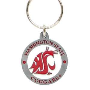   College Team Logo Key Ring   Washington State Cougars: Sports
