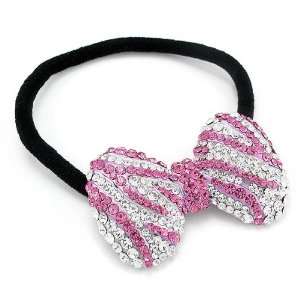  Perfect Gift   High Quality Gracious Ribbon Hair Tie with Pink 