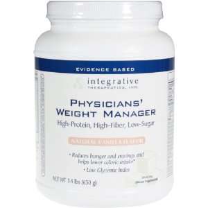   Therapeutics, Physicians Weight Manager Natural Vanilla 1.4 lbs
