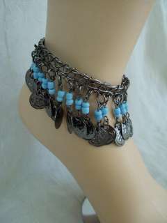 belly dance dancing anklet egyptian gypsy tribal coin  