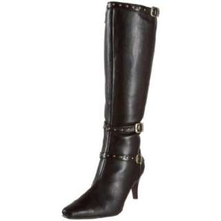 Annie Shoes Womens Buckle Up Knee High Boot   designer shoes 