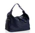 celine blue pebbled leather large convertible hobo
