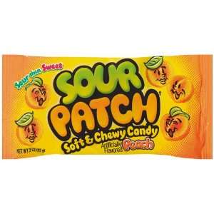 Sour Patch Soft & Chewy Candy, Peach, 2 Ounce Bags (Pack of 48 
