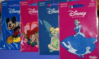 Wright Disney Mickey Mouse Ariel Tinker Bell Cinderella Iron On Patch 