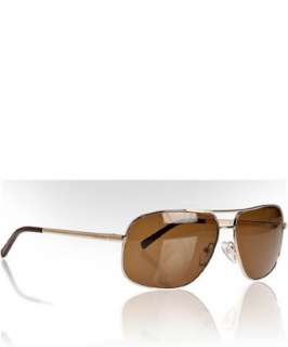 Prada gold classic aviator sunglasses   