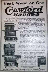 1912 crawford ranges coal wood or gas  