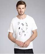 Paul Smith white cotton jersey logo jumble graphic t shirt style 