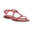 prada sport red patent leather t strap sandals