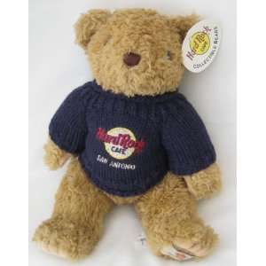  Hard Rock Cafe Plush Bear San Antonio Blue Sweater: Toys 