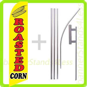 Feather Flutter Tall Banner Sign 15 Flag Kit  ROASTED CORN y  