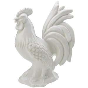    Haeger Potteries White Rooster Ceramic Sculpture