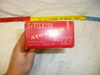 Vintage DeVilbiss Nose & Throat Atomizer No. 127 Glass w Box medical 