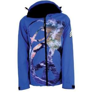  Peace Bomb 2012 Snowboard Jacket Blue Size XL