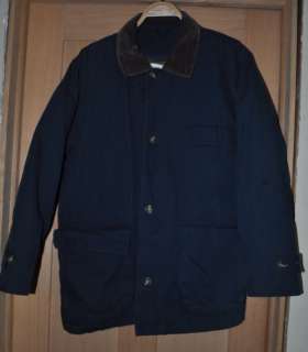 Eddie Bauer Mens Blue Down Parka Coat Jacket Size S  