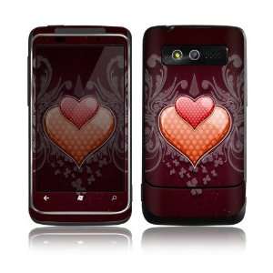  HTC 7 Trophy Skin Decal Sticker   Double Hearts 