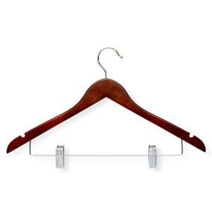  3 pack Cherry Finish Basic Suit Hanger