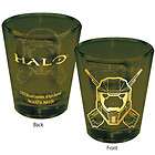 HALO War Game Helmet Logo Green Colored ShotGlass, NEW