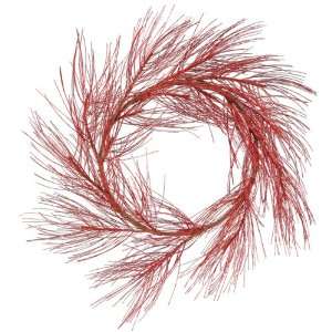  28 Red Mica Pine Christmas Wreath   Unlit: Home & Kitchen