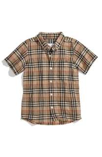 Burberry Crumpled Check Print Shirt (Toddler)  