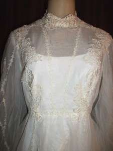 Pretty Vintage Alfred Angelo 1970s Wedding dress Bride Collector 