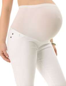 new A PEA IN THE POD MATERNITY JEANS large WHITE DENIM  