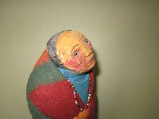   Woods Indian Native 1920 doll 10 1/2 tall expressive face  