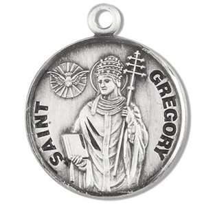   Patron Saint St Gregory Catholic Religious Medal Pendant: Jewelry