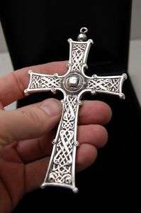 Ornate Sterling Silver Bishop Pectoral Cross + chalice +  
