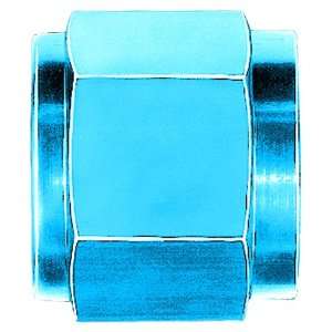   FCM3554 Blue Anodized Aluminum  3AN Tube Nuts   Pack of 6: Automotive