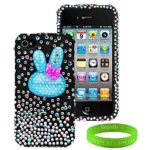  iPhone 4 & iPhone 4S Smartphone Accessories Bundle 3D Blue Bunny 