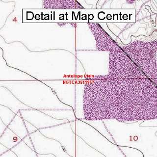 USGS Topographic Quadrangle Map   Antelope Plain, California (Folded 